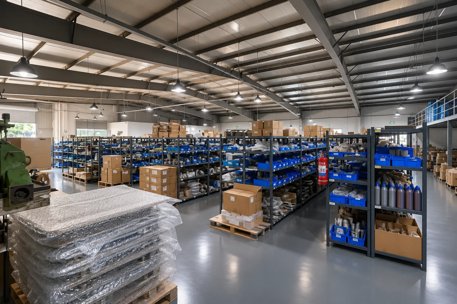 Tidewell warehouse stock shelves